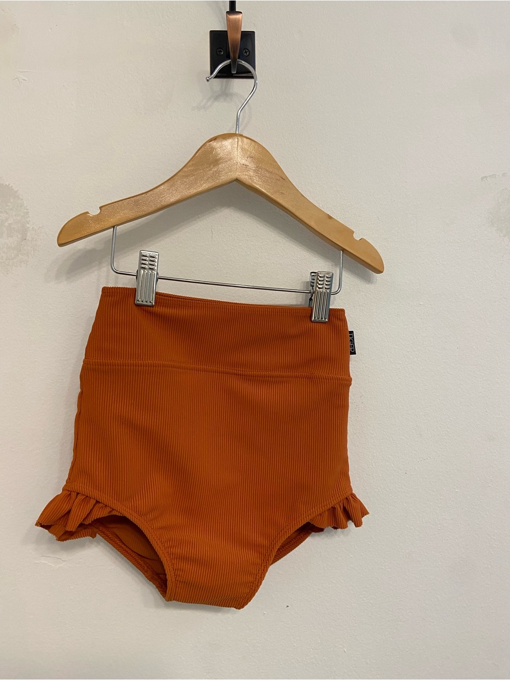 Tiger Friday Girls Orange High-Waist Ruffle Bottoms